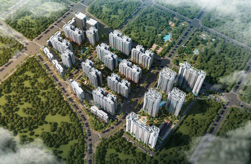 保利崖州湾项目鸟瞰效果图