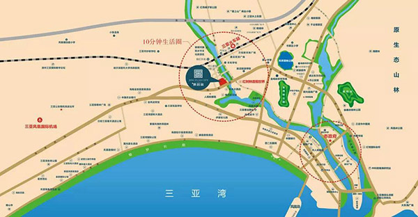 三亚景园城交通图