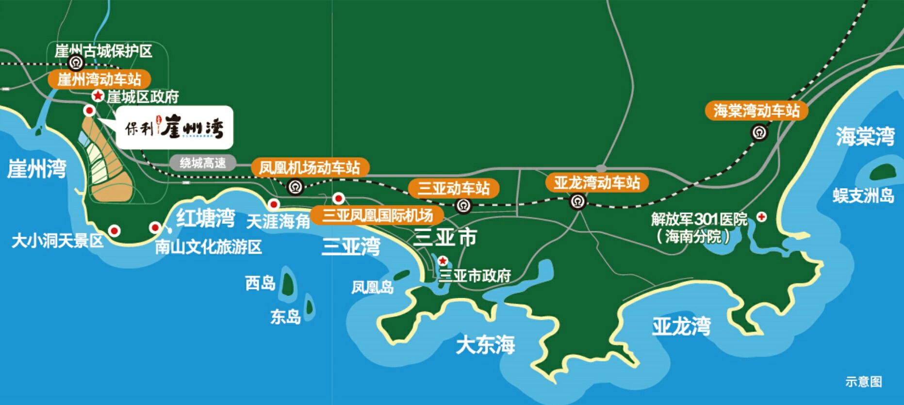 保利崖州湾交通区位图