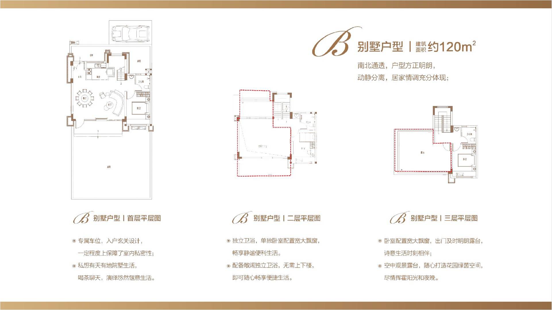 B户型别墅 建筑面积：120㎡